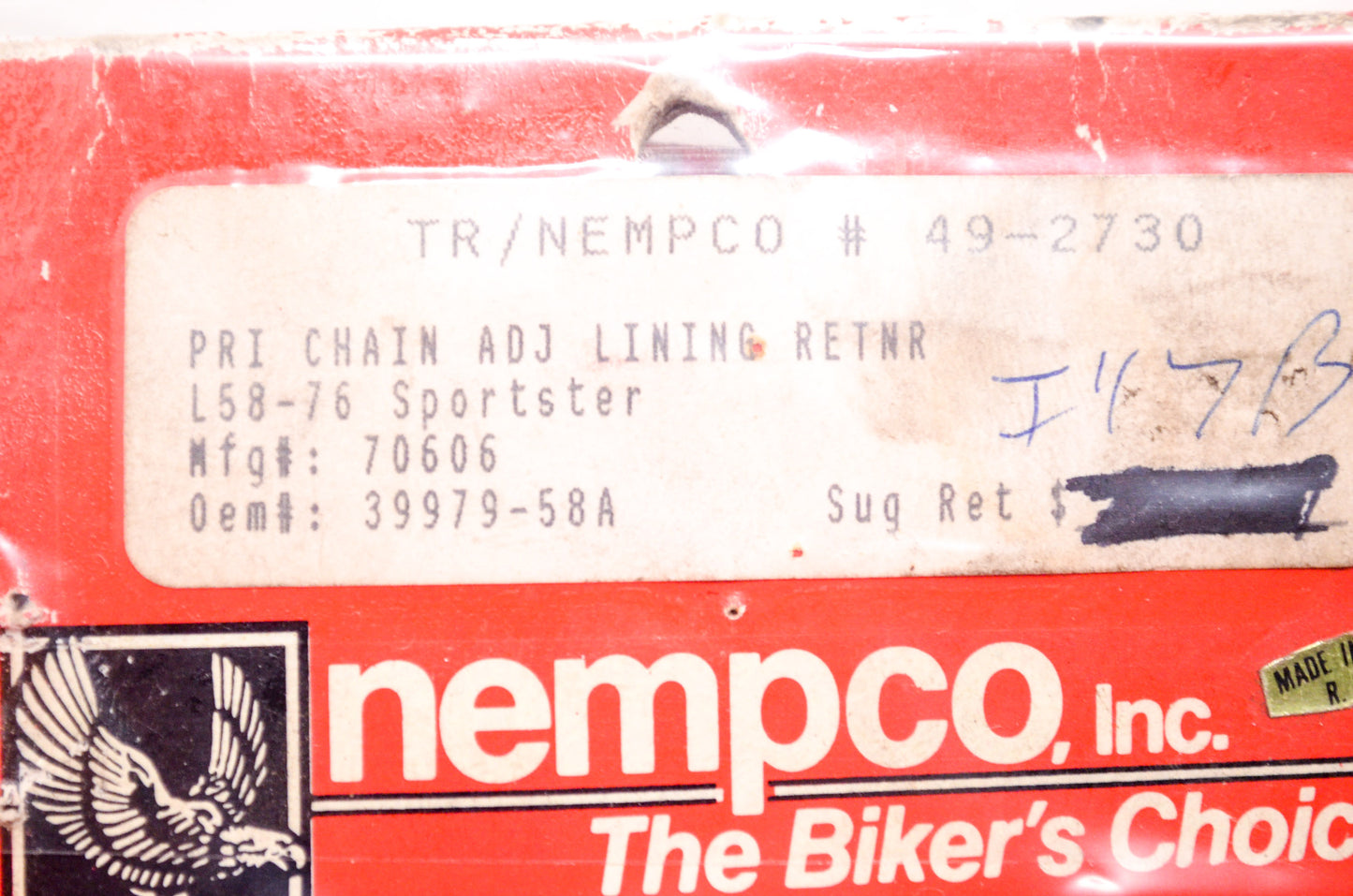 Primary Chain Adjuster Lining Retainer Harley Davidson Sportster