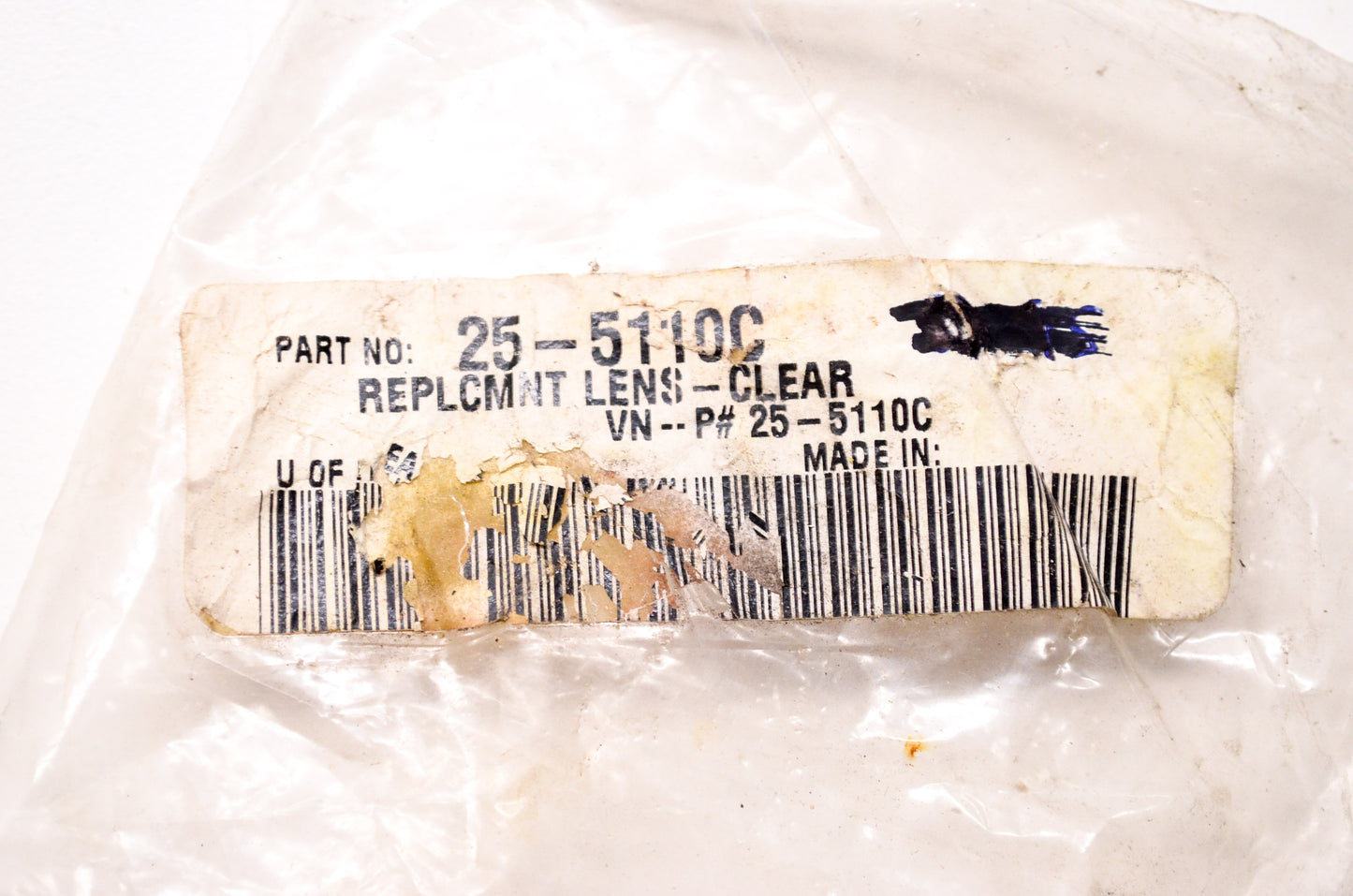 K&S 25-5110C, 25-5110 Clear Replacement Lens Harley Davidson NOS