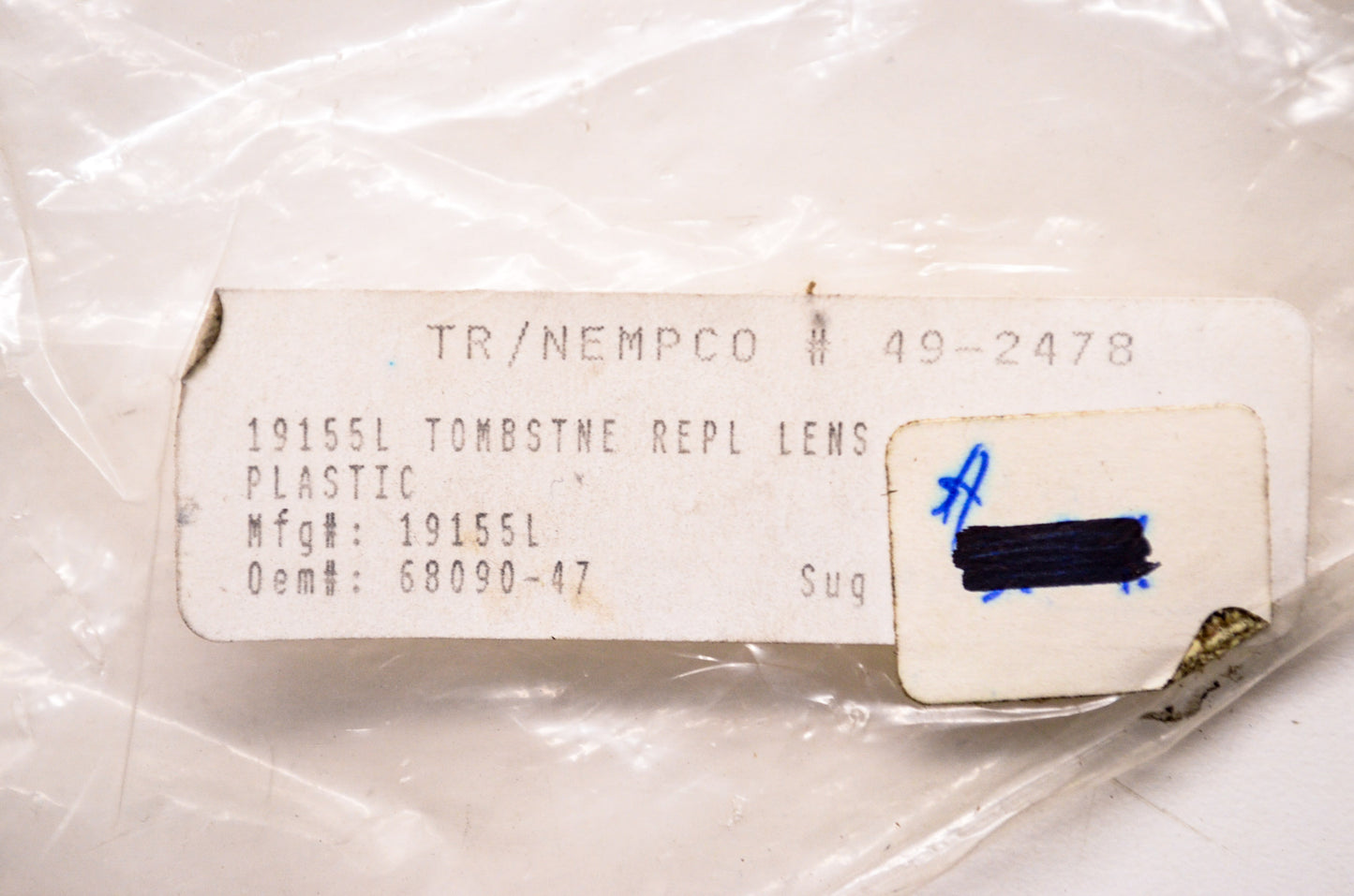 New Nempco Red Tombstone Replacement Lens Harley Davidson NOS