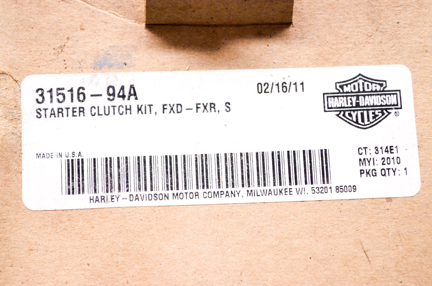 OEM Harley-Davidson 31516-94A Starter Clutch Assembly NOS