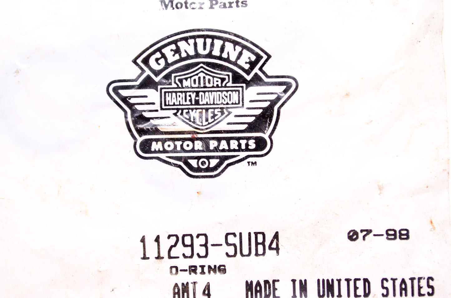 OEM Harley-Davidson 11293-SUB4 O-Ring Qty 4 NOS
