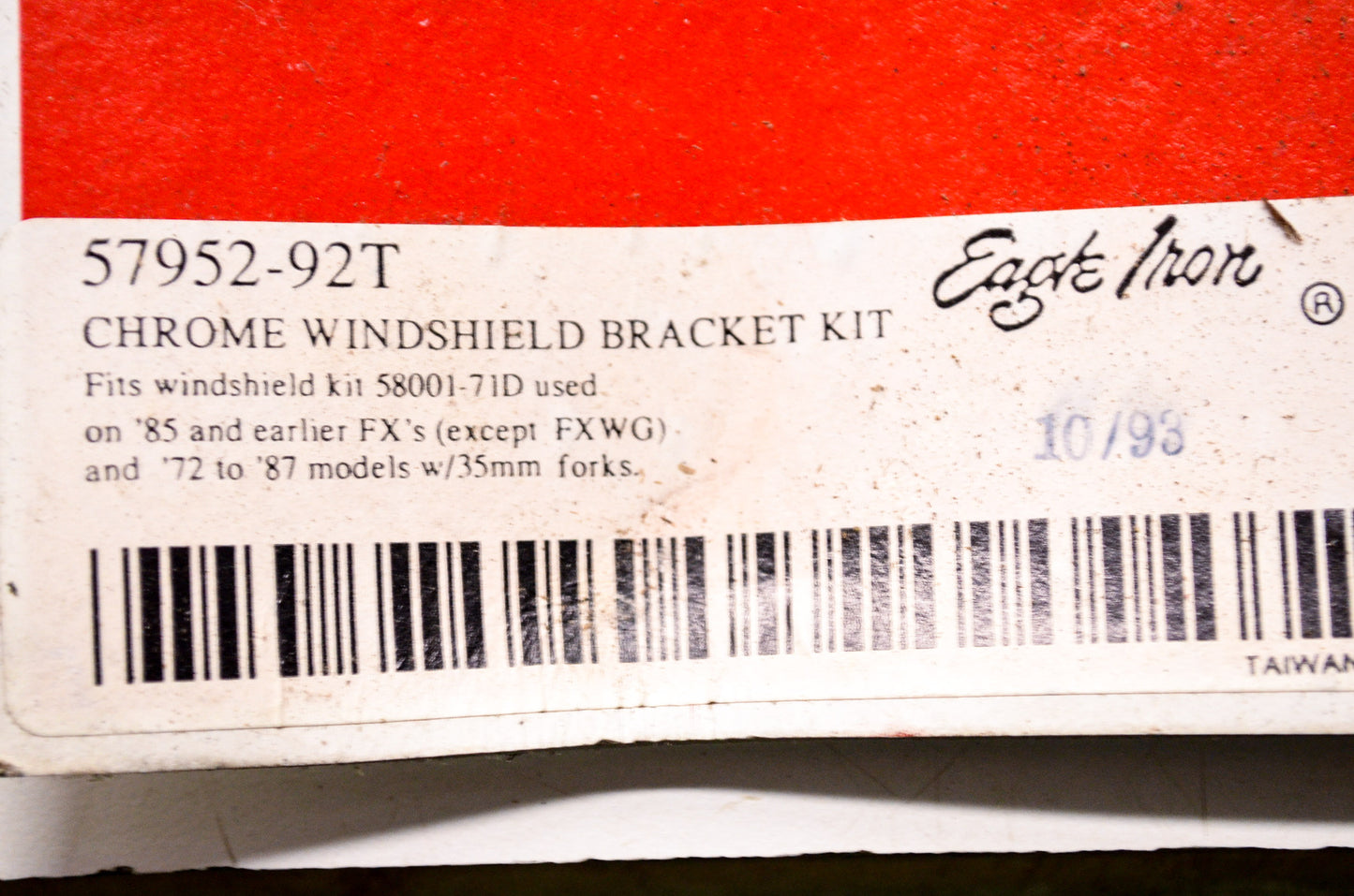 Chrome Windshield Bracket Kit FX Pre 85 & 72-87 w/ 35mm Forks NOS