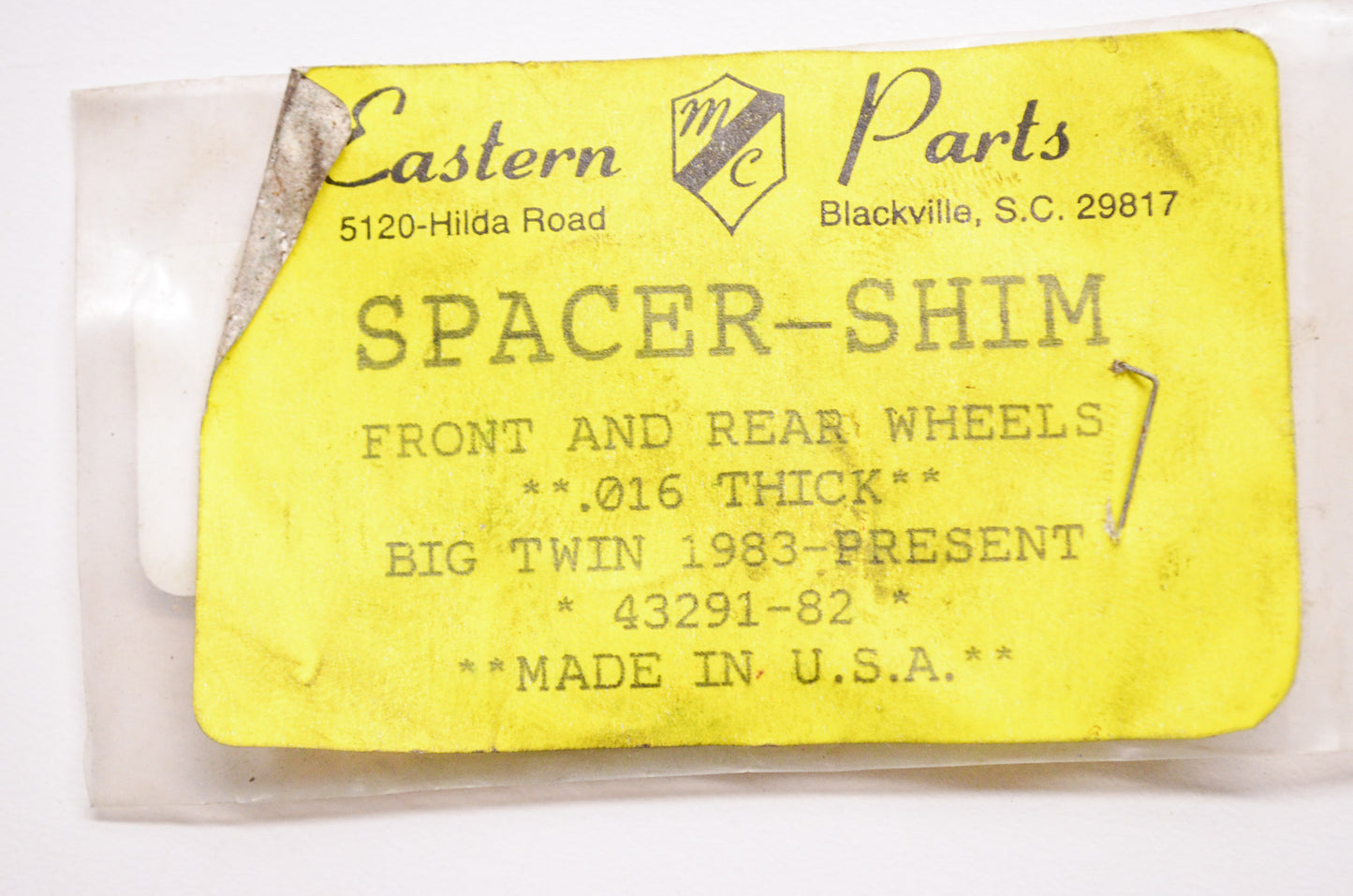 New Eastern Parts Washer Spacer Shim .016 Harley Davidson Big Twin Qty 10 NOS