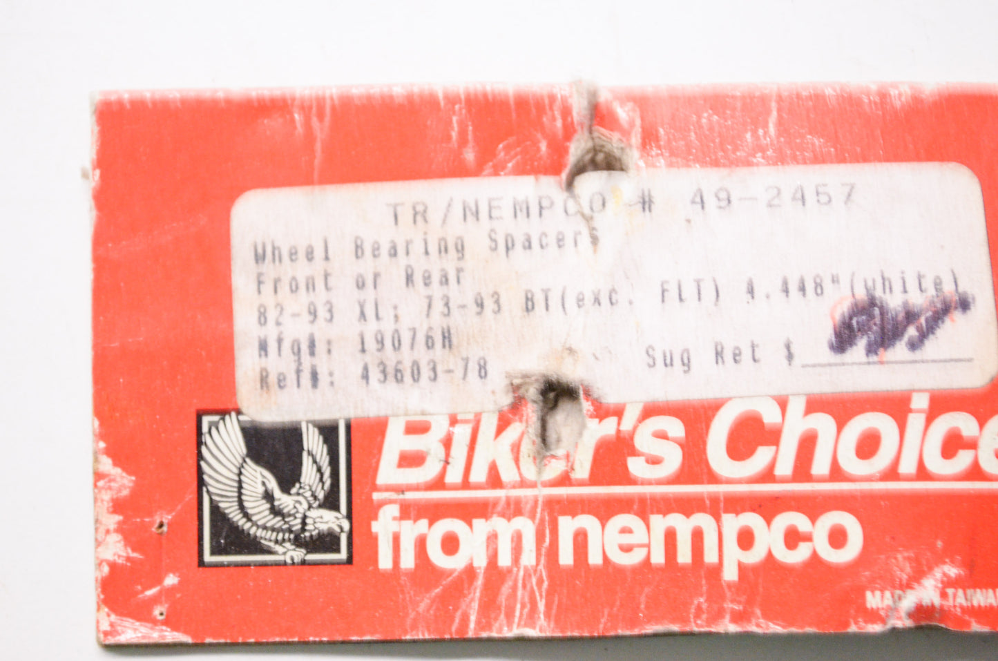 New Nempco Biker's Choice Wheel Bearing Spacer Harley Davidson XL BT NOS