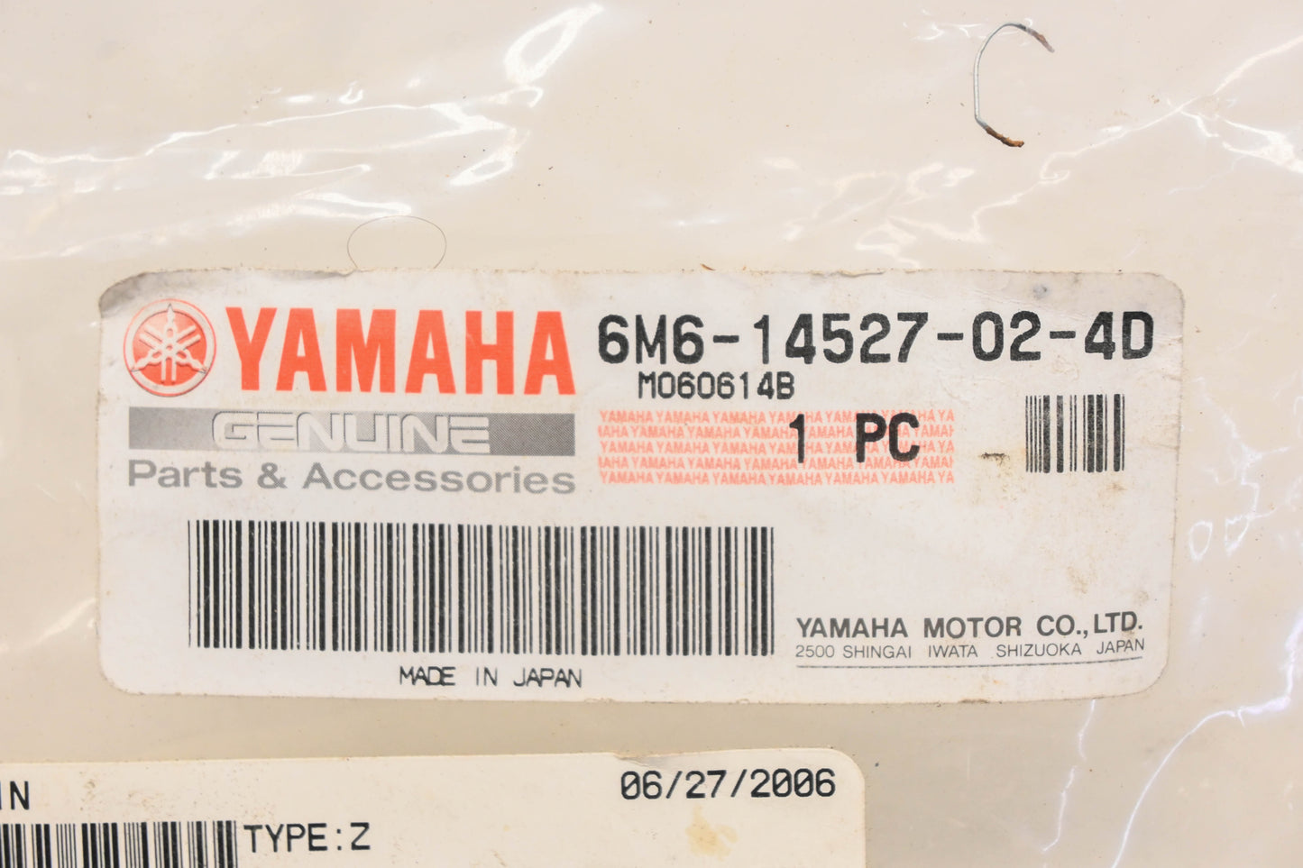 New OEM Yamaha 6M6-14527-02-4D Carburetor Cable Bracket NOS