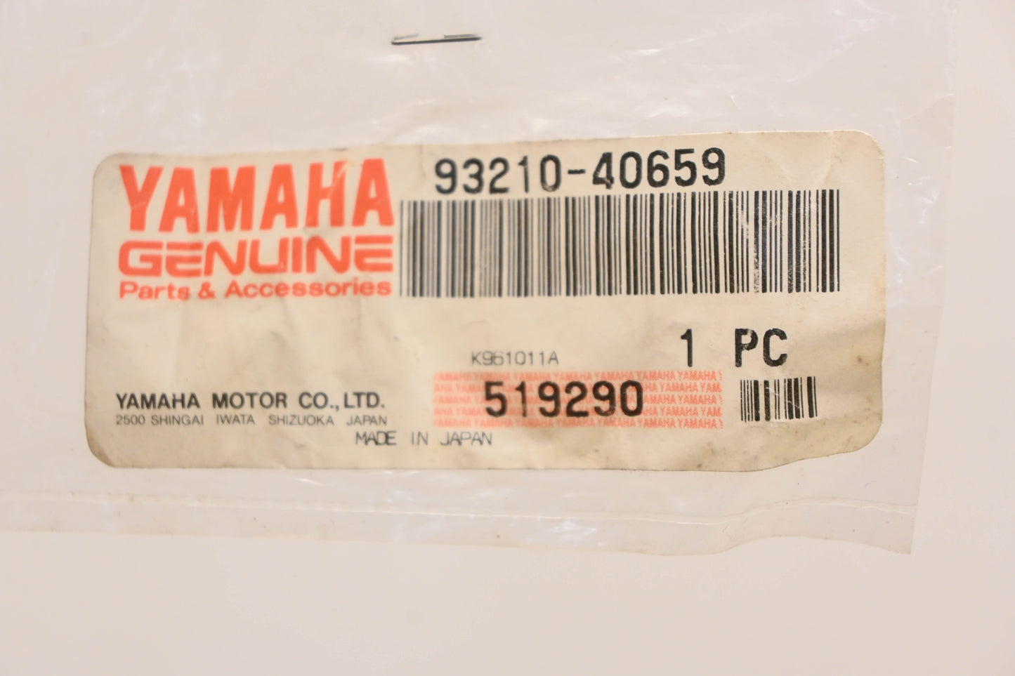 New OEM Yamaha 93210-40659-00 O Ring NOS