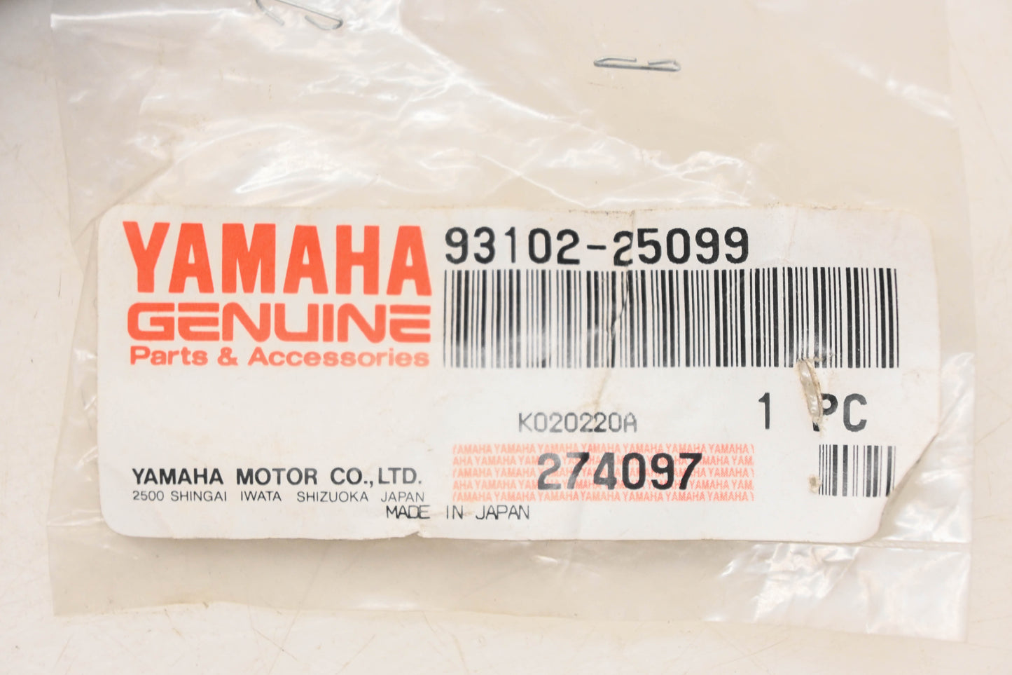 New OEM Yamaha 93102-25099-00 Oil Seal NOS