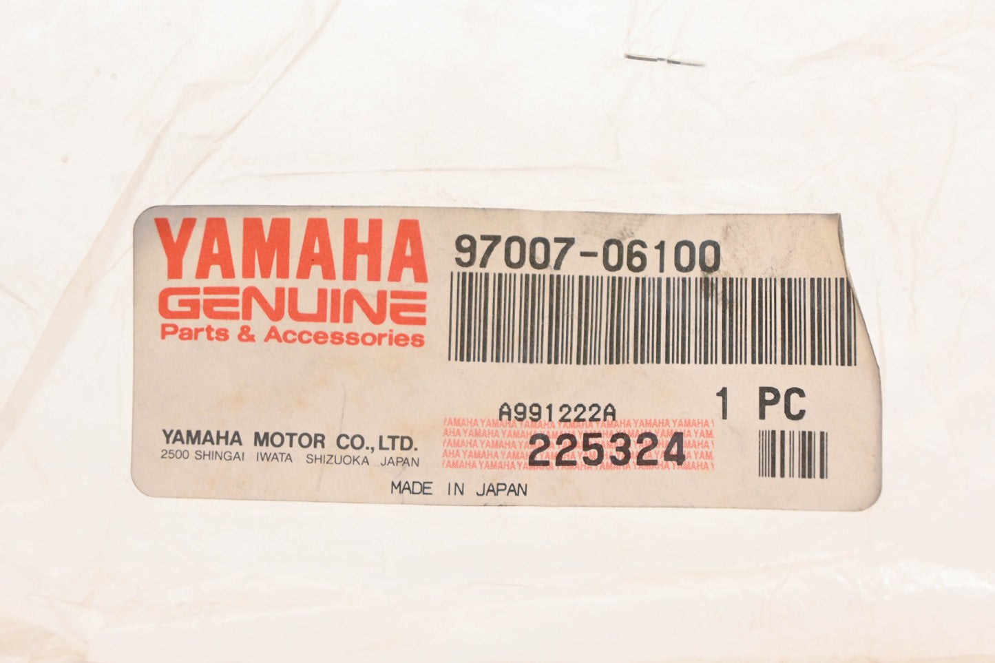 New OEM Yamaha 97007-06100-00 Reverse Switch Hex Bolt NOS