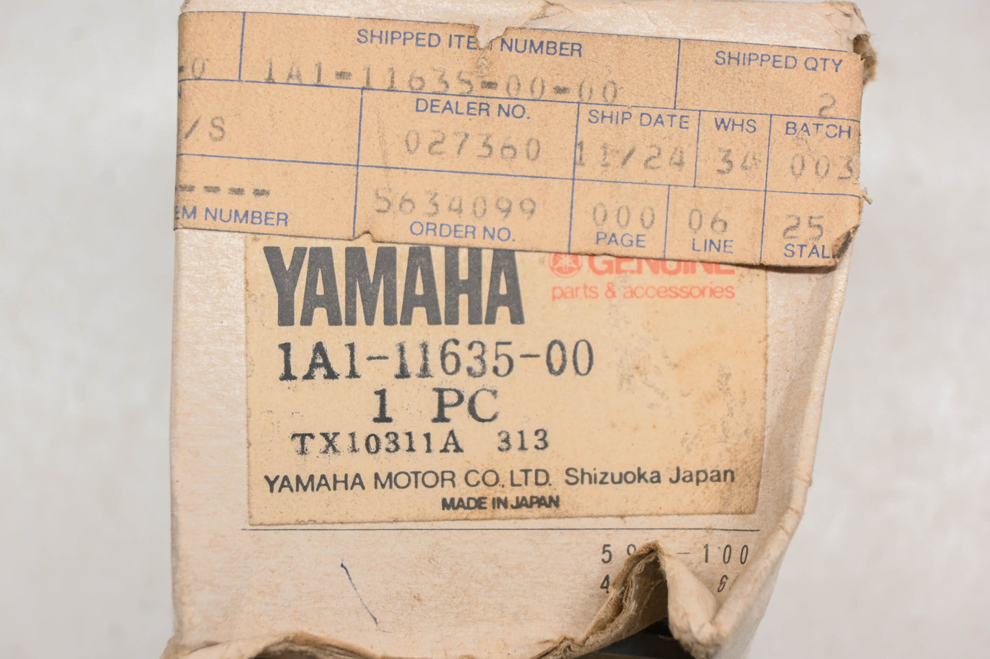 New OEM Yamaha 1A1-11635-00-00 Piston .25mm O/S NOS