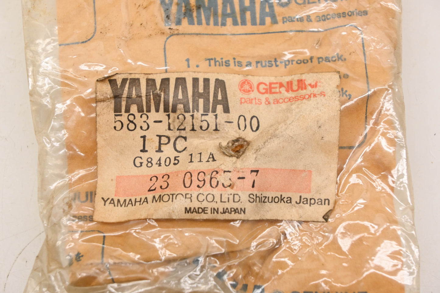 New OEM Yamaha 583-12151-00-00 Valve Rocker Arm NOS