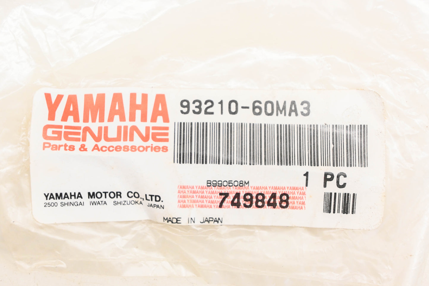 New OEM Yamaha 93210-60MA3-00 O-Ring NOS