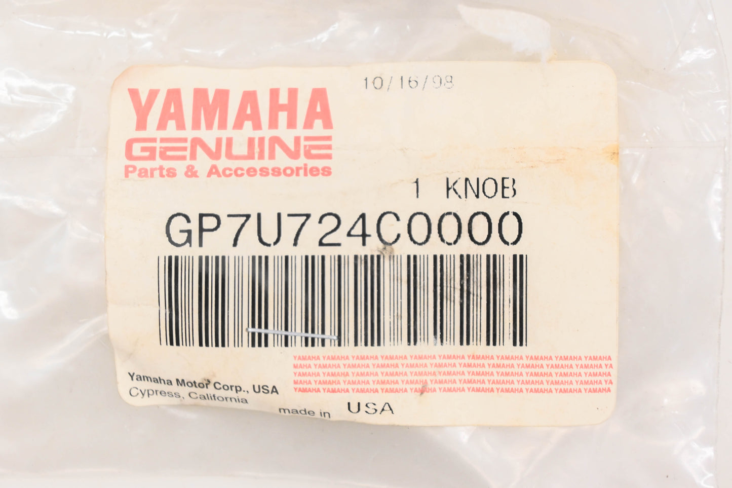 New OEM Yamaha GP7-U724C-00-00 Chock Knob NOS