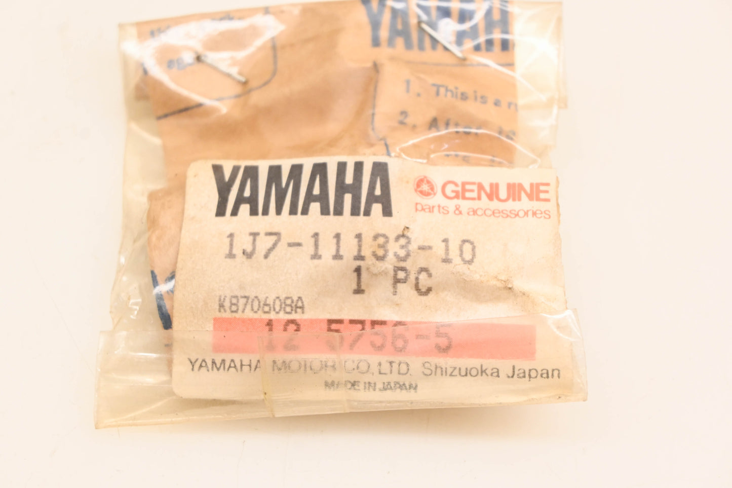 New OEM Yamaha 1J7-11133-10-00 Intake Valve Guide NOS