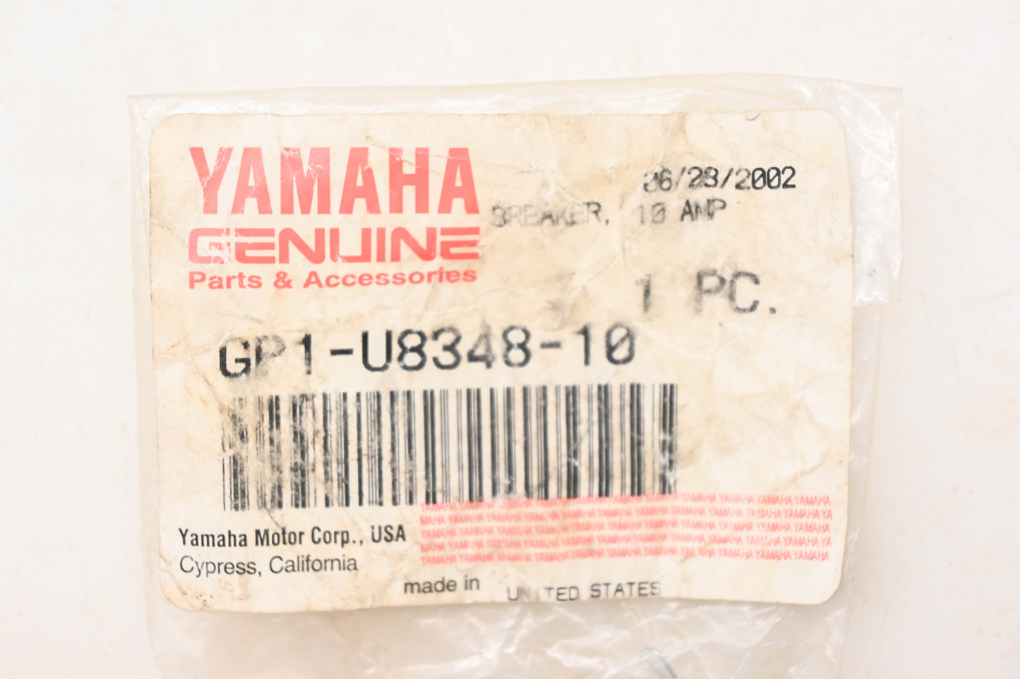 New OEM Yamaha GP1-U8348-10-00 Reset Breaker 10A Kit NOS