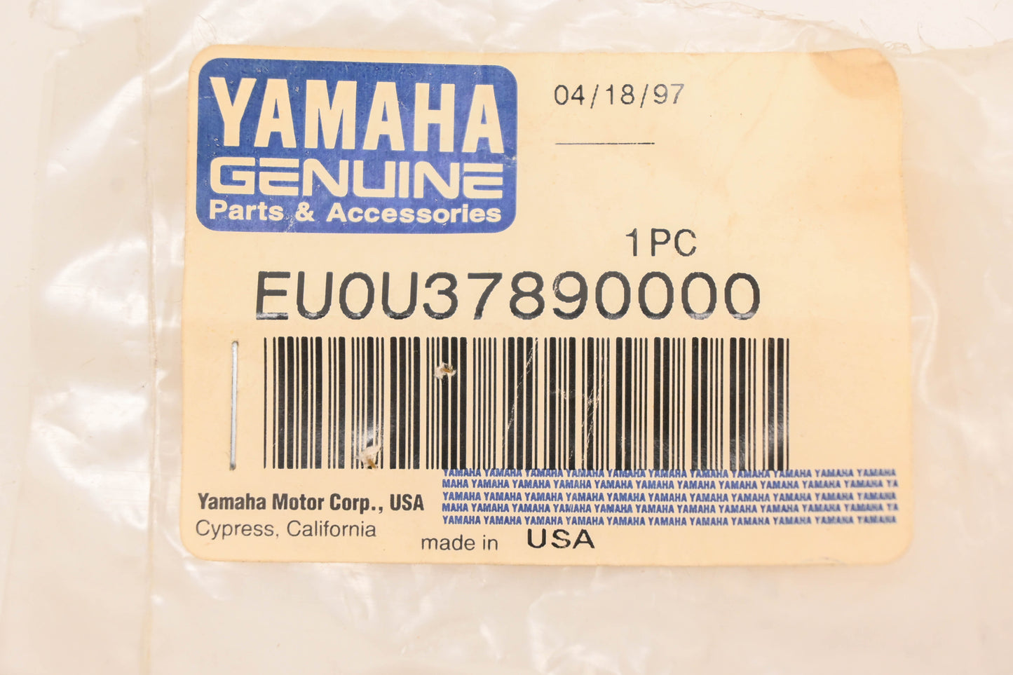 New OEM Yamaha EU0-U3789-00-00 Seat Stopper Plate NOS