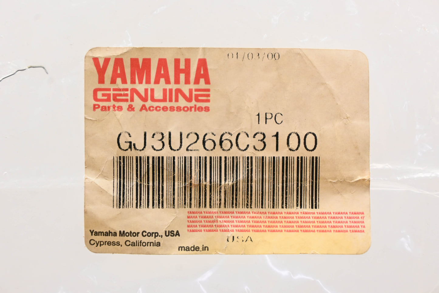 New OEM Yamaha GJ3-U266C-31-00 Packing Seal Strip NOS