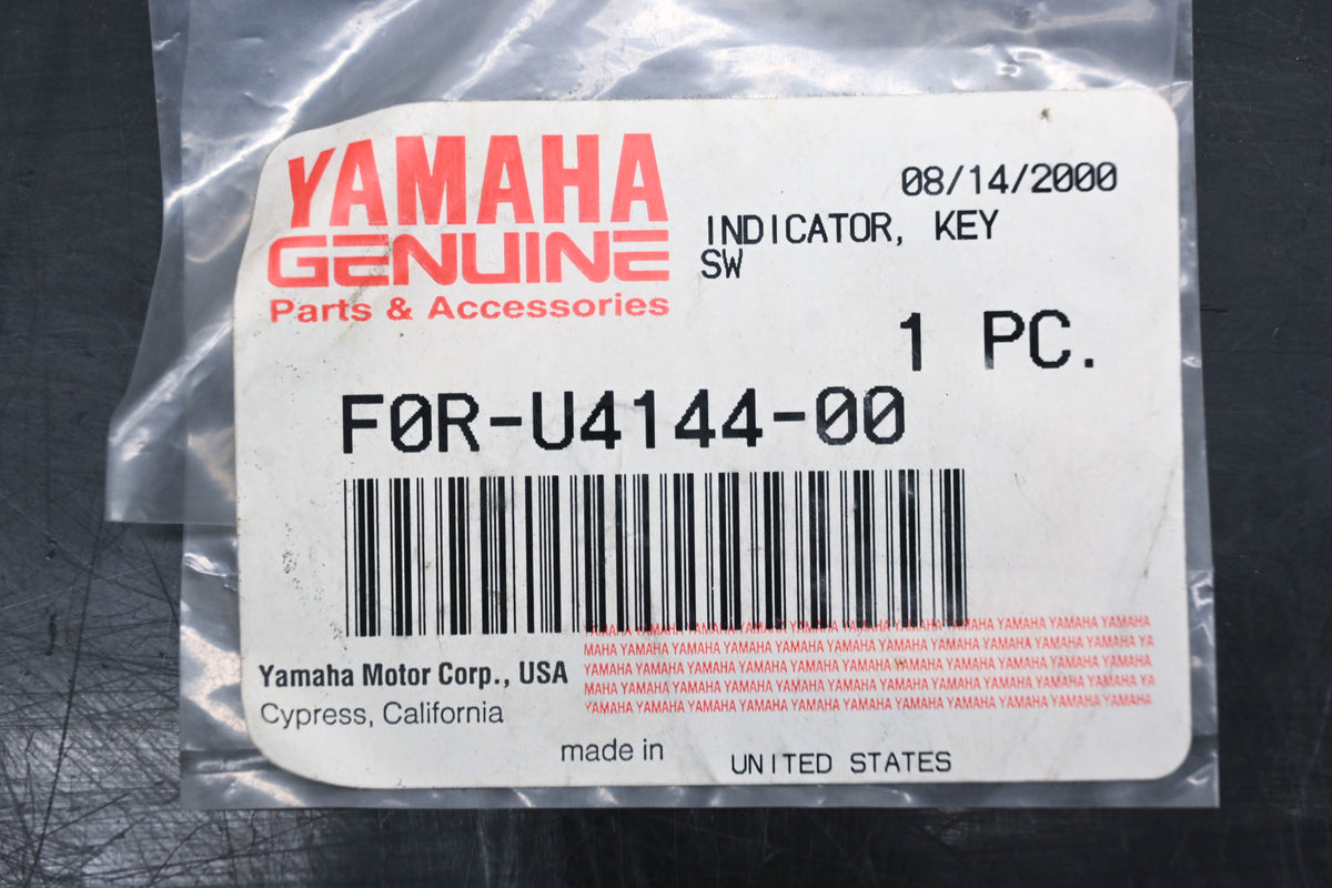New OEM Yamaha F0R-U4144-00-00 Key Switch Indicator Label NOS