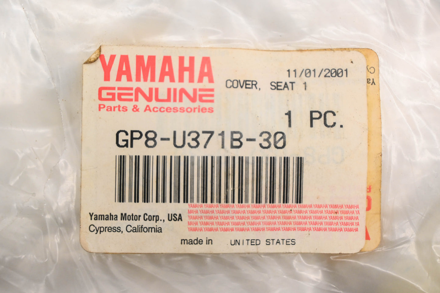New OEM Yamaha GP8-U371B-30-00 Silver Seat Cover NOS