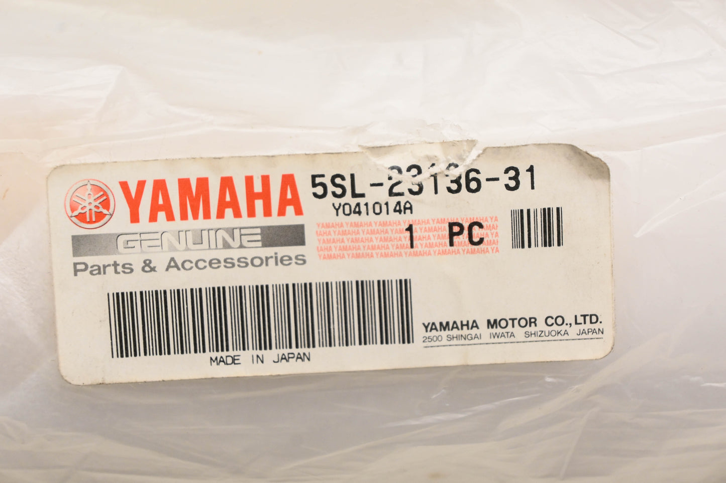 New OEM Yamaha 5SL-23136-31-00 Black Front Fork Outer Tube NOS