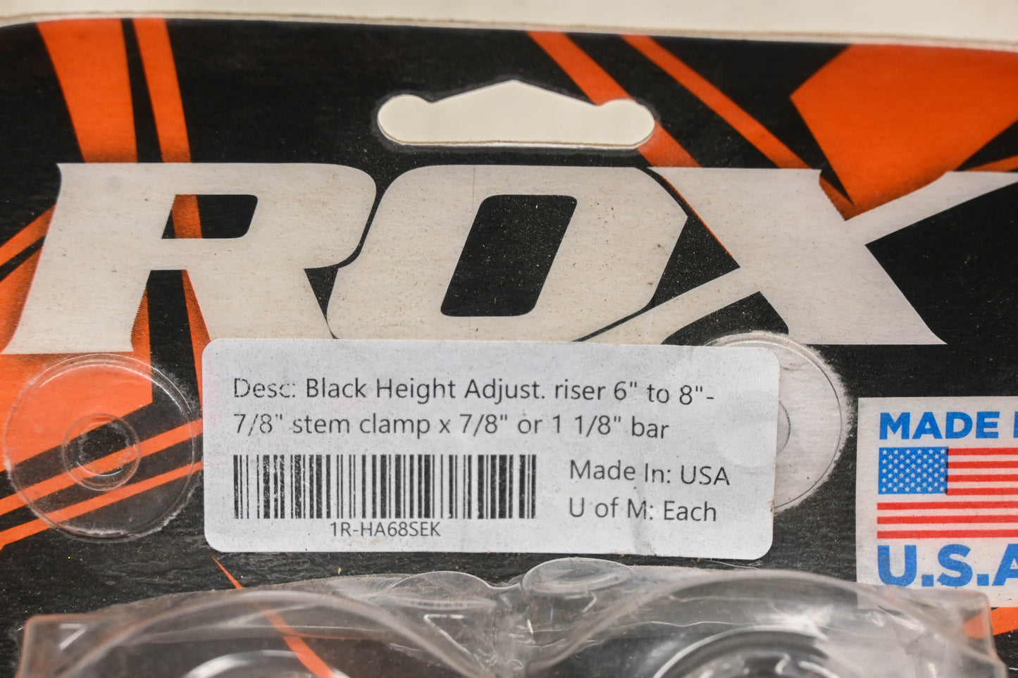 ROX 1R-HA68SEK Black Handlebar Height Adjustable Riser Kit NOS