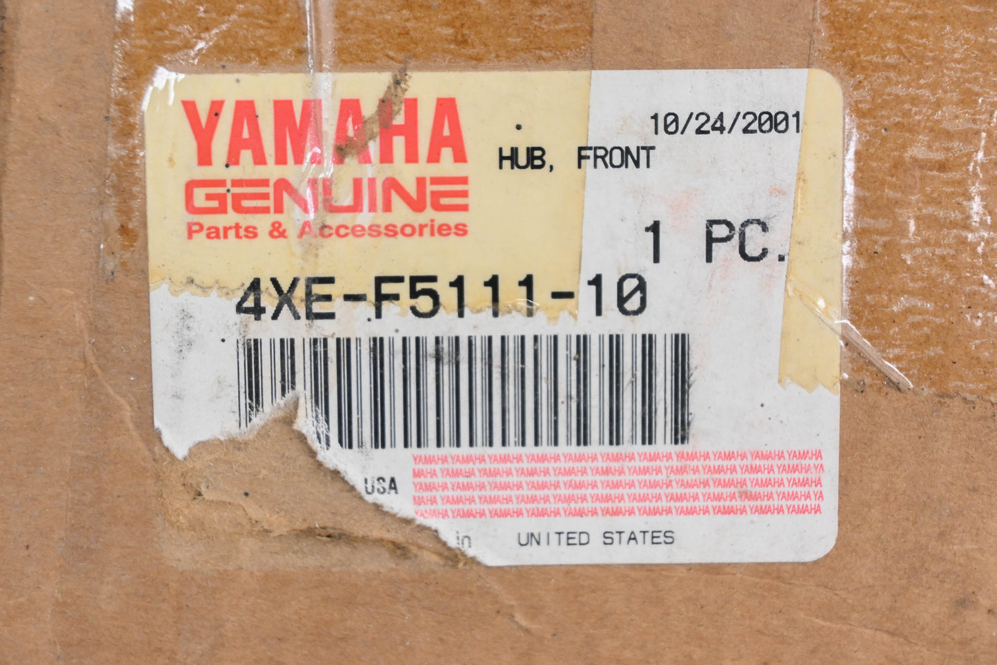 New OEM Yamaha 4XE-F5111-10-00 Front Wheel Hub NOS