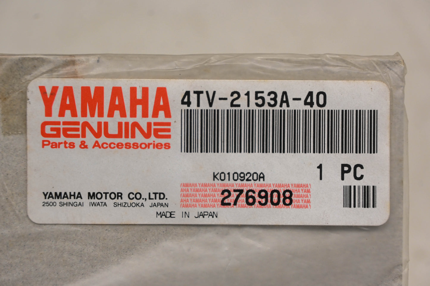 New OEM Yamaha 4TV-2153A-40-00 Emblem Decal NOS