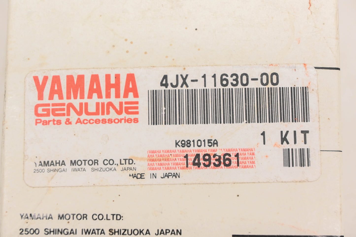 New OEM Yamaha 4JX-11630-00-00 Piston STD Kit NOS