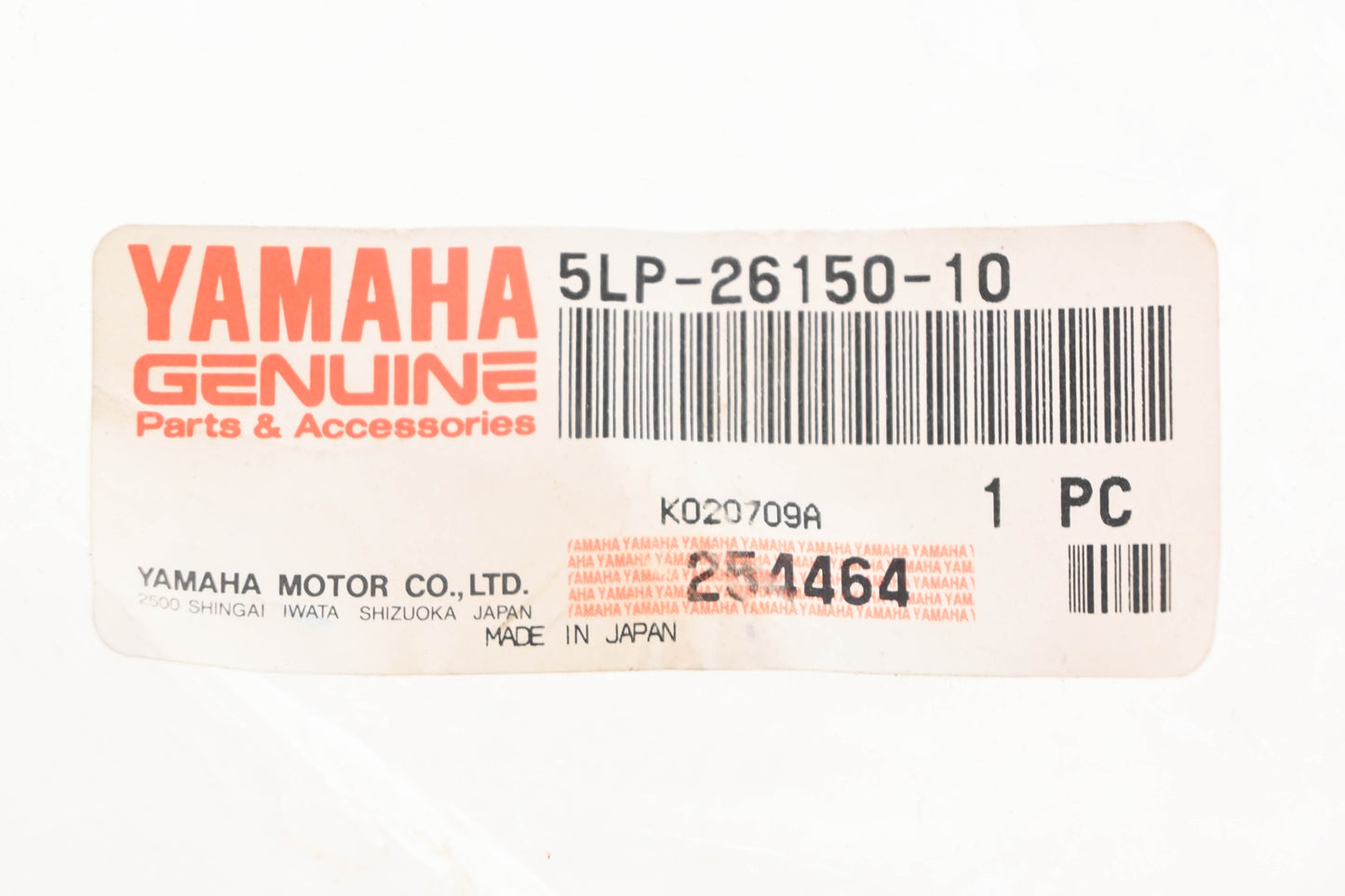 New OEM Yamaha 5LP-26150-10-00 Reverse Lever & Cable Assembly NOS