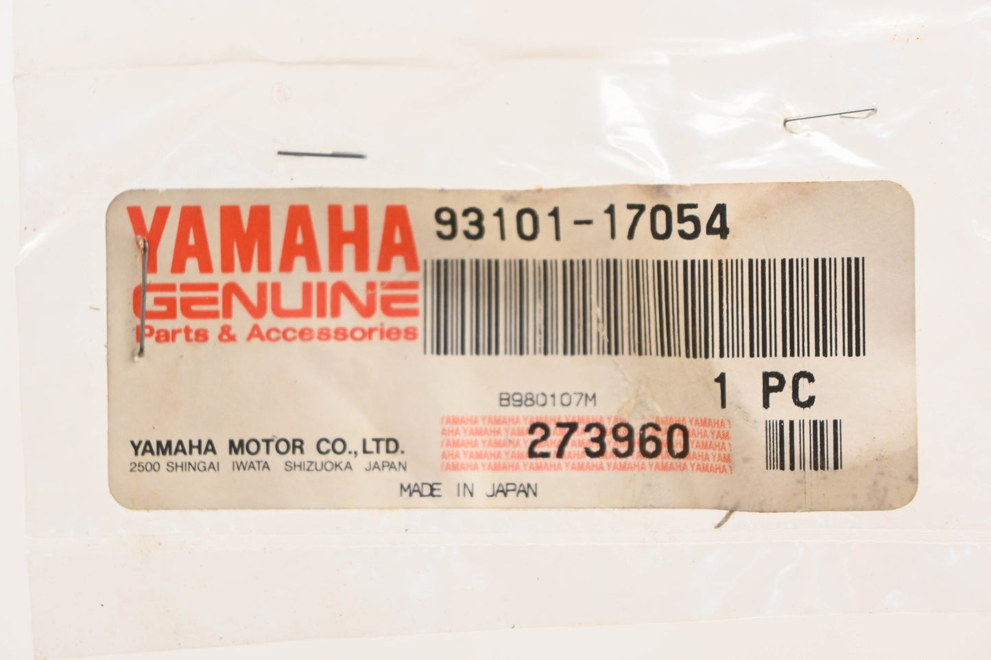New OEM Yamaha 93101-17054-00 S-Type Oil Seal NOS