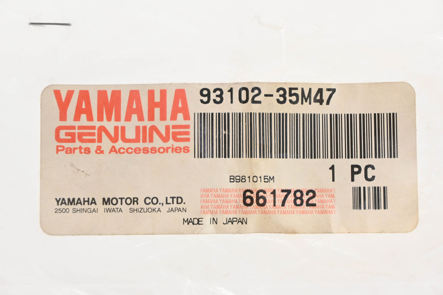 New OEM Yamaha 93102-35M47-00 Oil Seal NOS