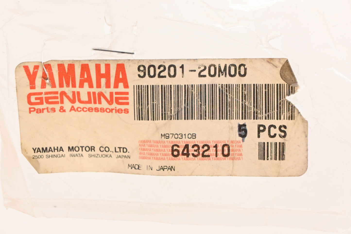New OEM Yamaha 90201-20M00-00 Plate Washers Qty 2 NOS