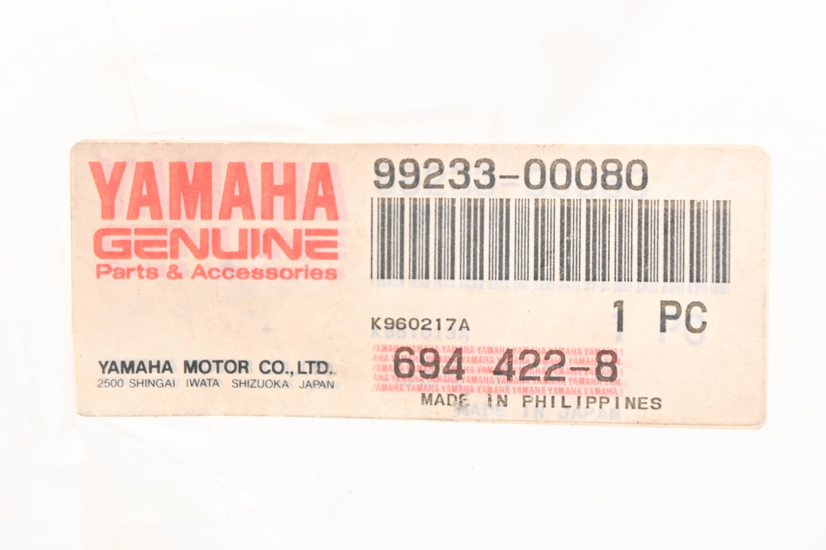 New OEM Yamaha 99233-00080-00 Black Emblem Decal NOS