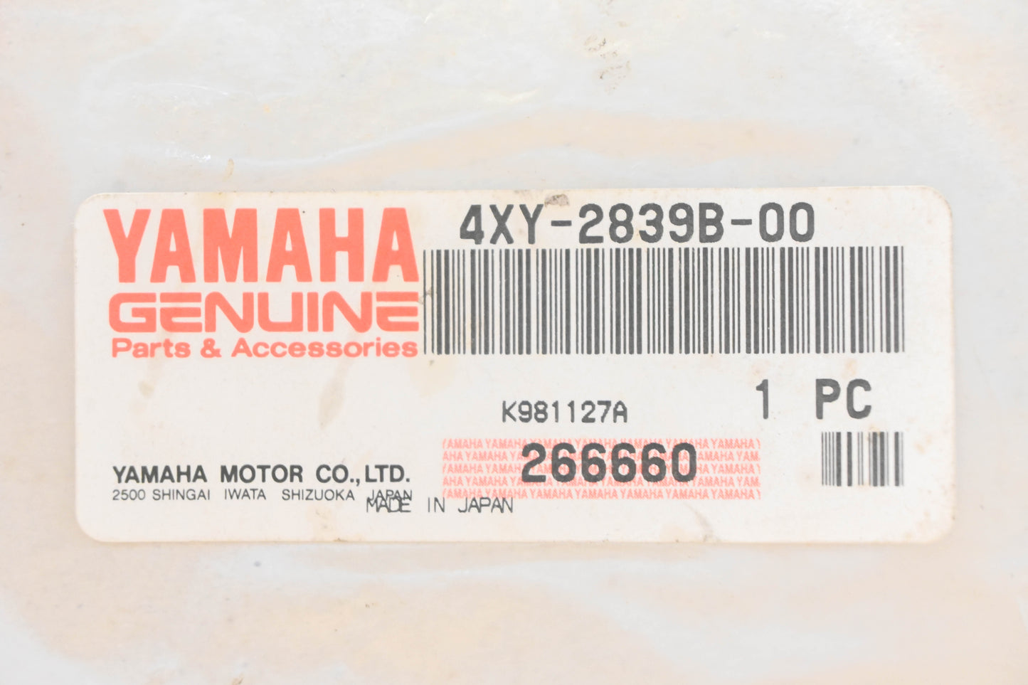 New OEM Yamaha 4XY-2839B-00-00 Audio Box 3D Emblem NOS