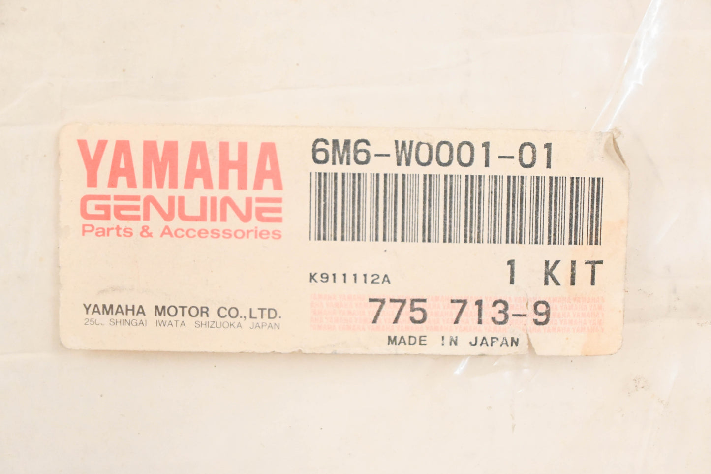 New OEM Yamaha 6M6-W0001-01-00 Top End Gasket Kit NOS