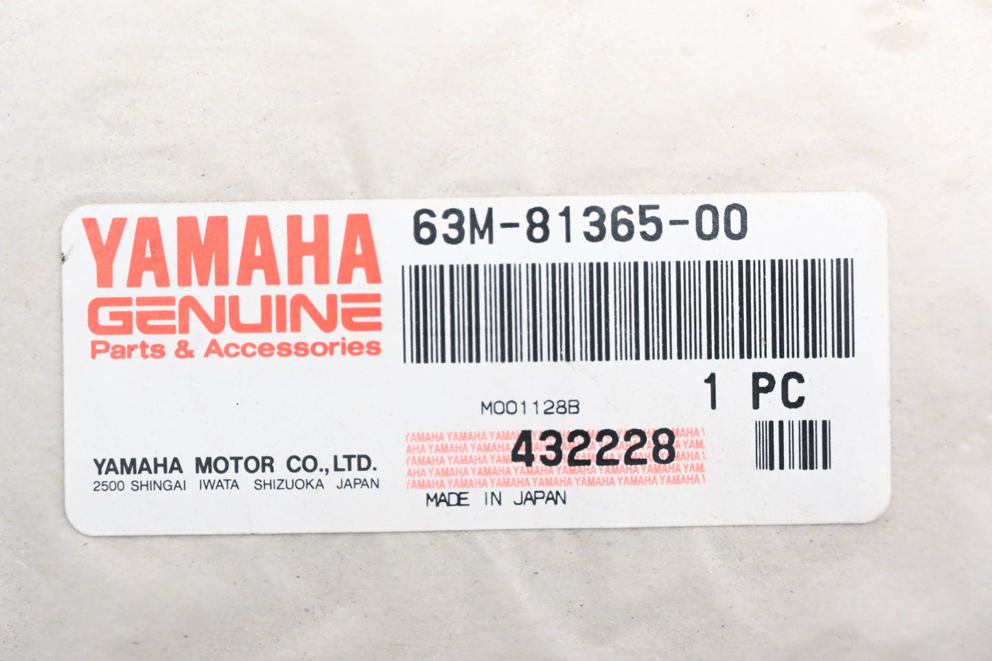 New OEM Yamaha 63M-81365-00-00 Generator Cover Gasket NOS