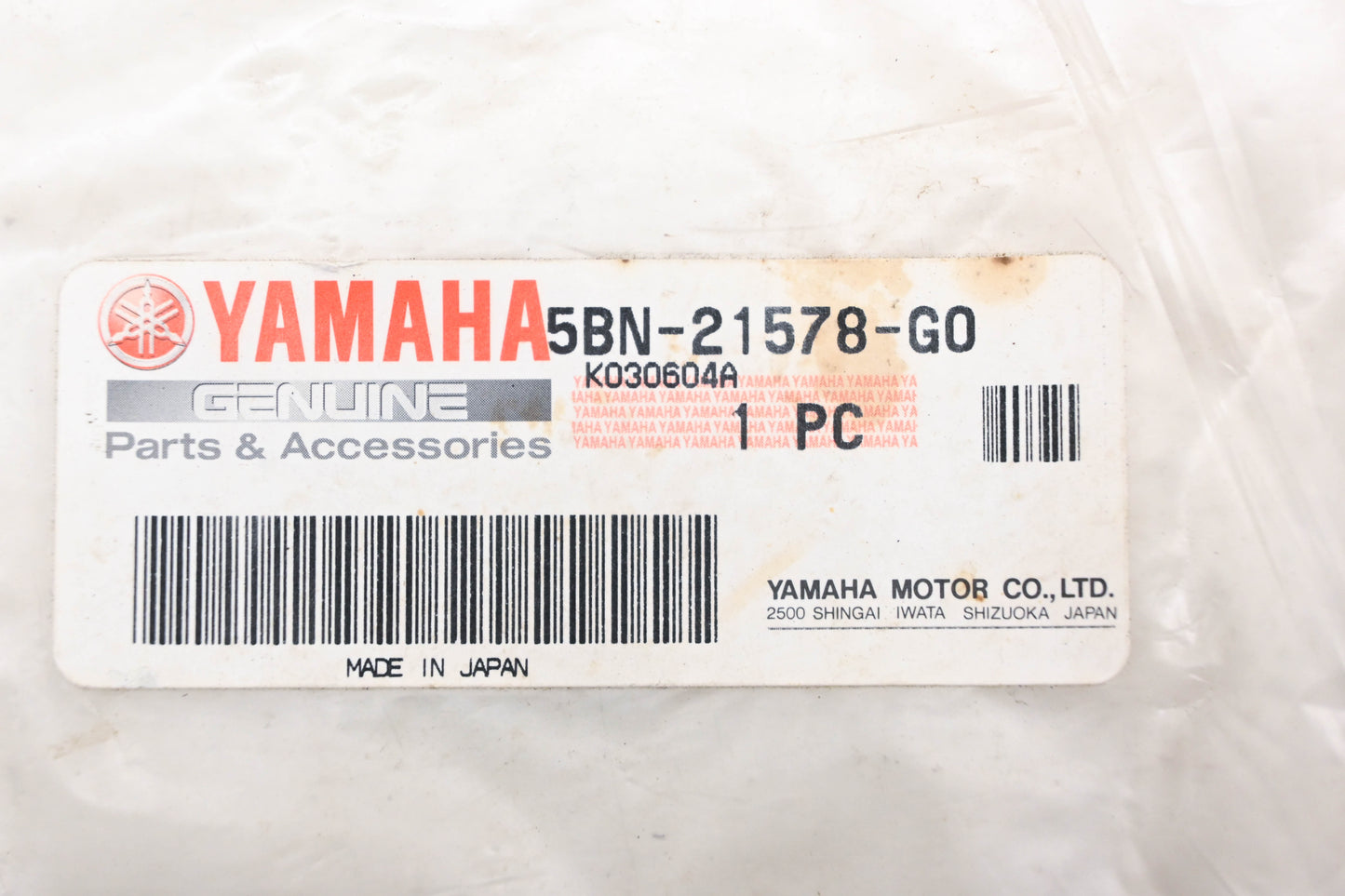 New OEM Yamaha 5BN-21578-G0-00 Red/Silver Classic Decal NOS