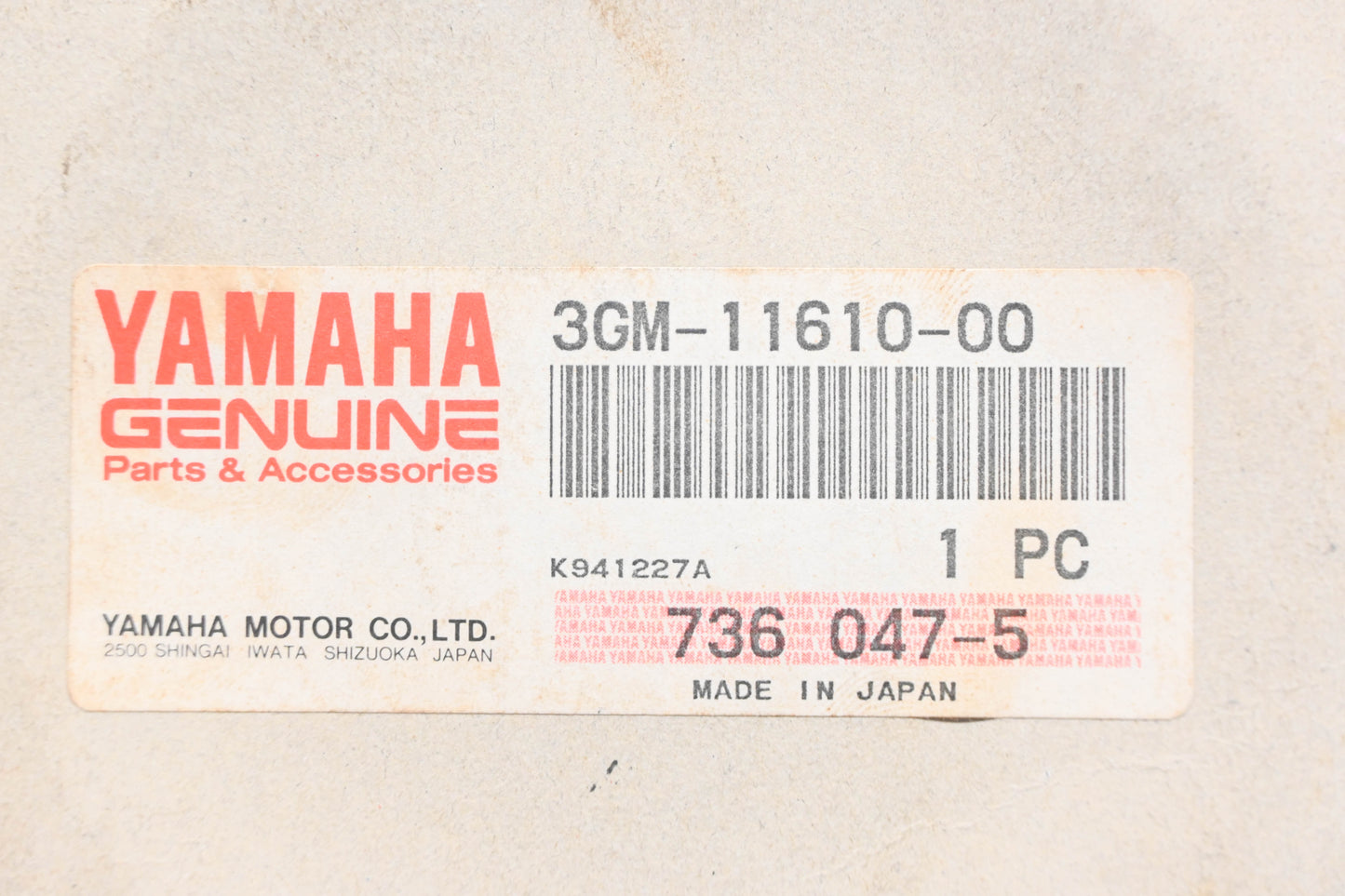 New OEM Yamaha 3GM-11610-00-00 Piston Ring STD Kit NOS