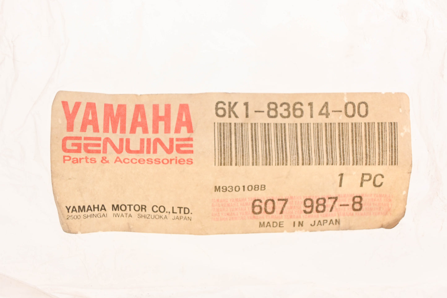 New OEM Yamaha 6K1-83614-00-00 Switch Panel Bracket NOS