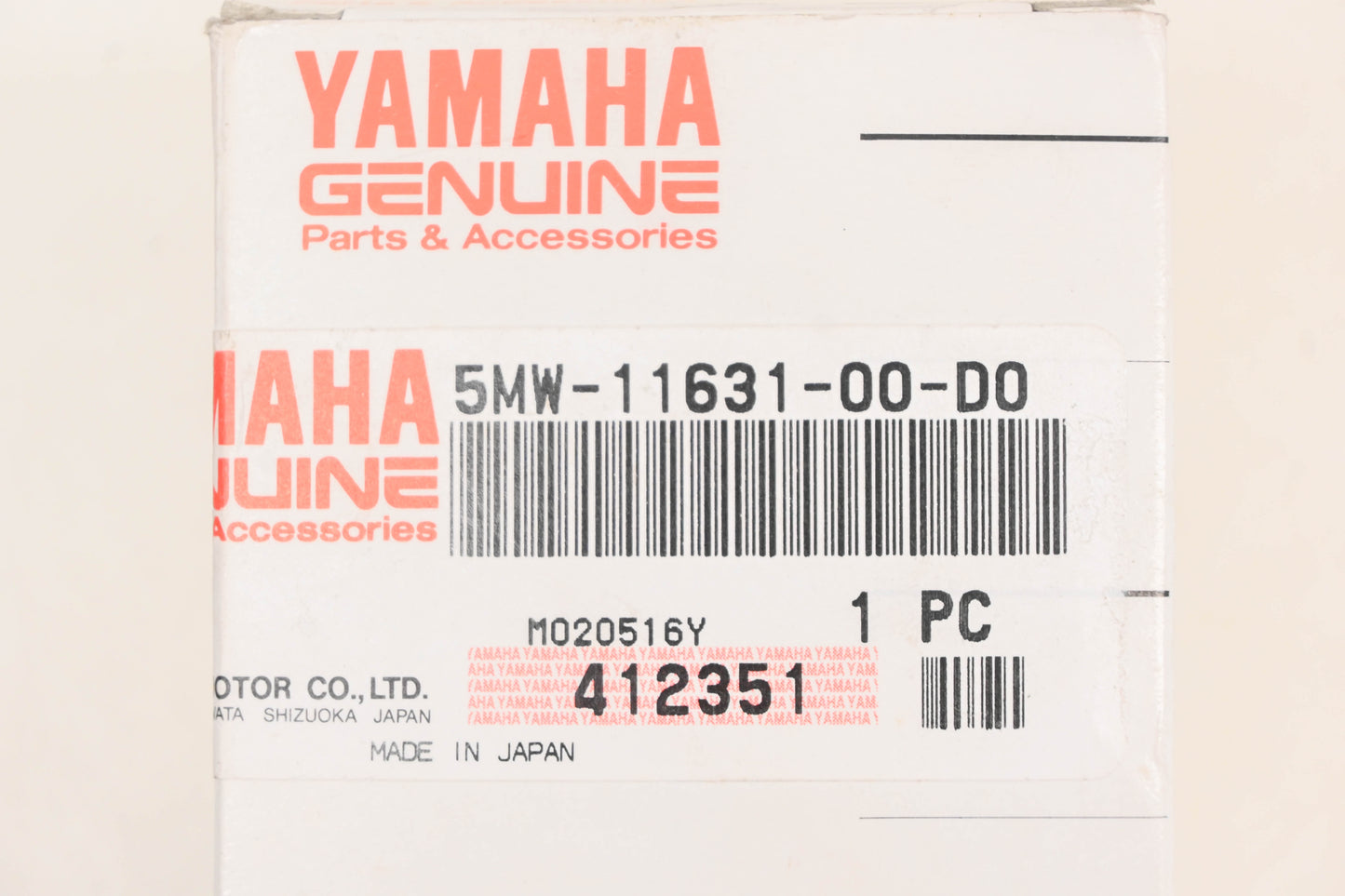 New OEM Yamaha 5MW-11631-00-D0 Piston STD NOS