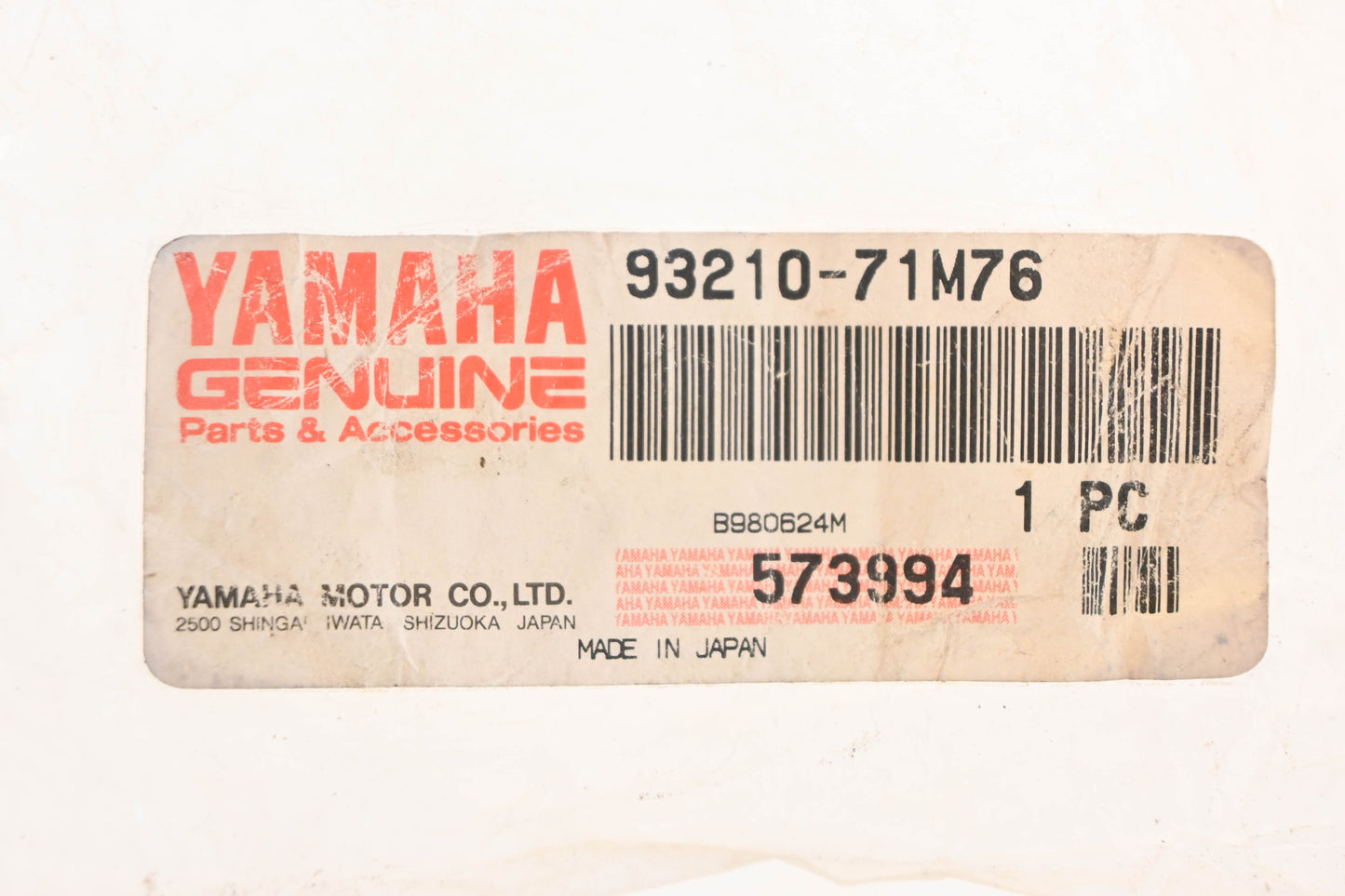New OEM Yamaha 93210-71M76-00 O-Ring NOS