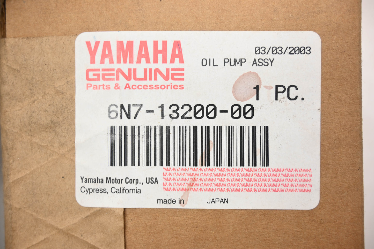 New OEM Yamaha 6N7-13200-00-00 Precision Blend Oil Pump NOS