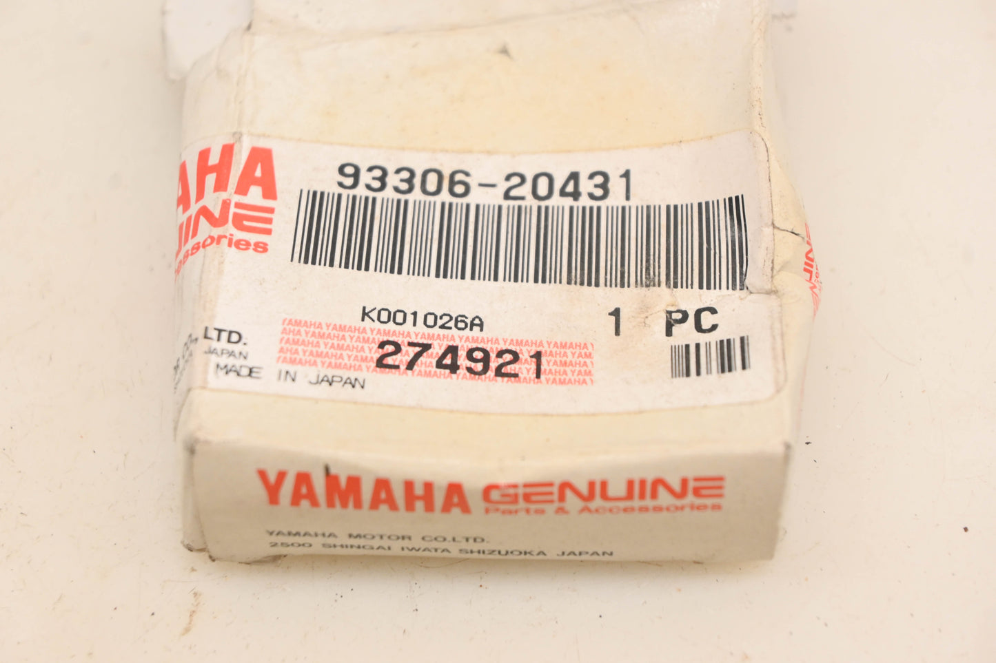 New OEM Yamaha 93306-20431-00 Koyo Ball Bearing NOS