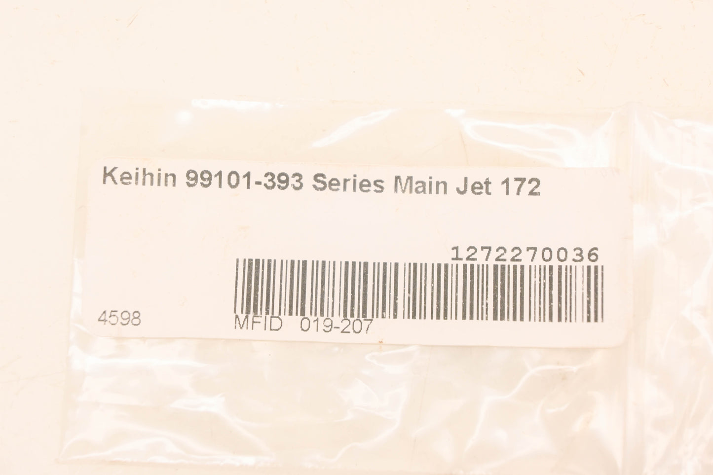Keihin 99101-393-172, 019-207 Main Jet #172 NOS