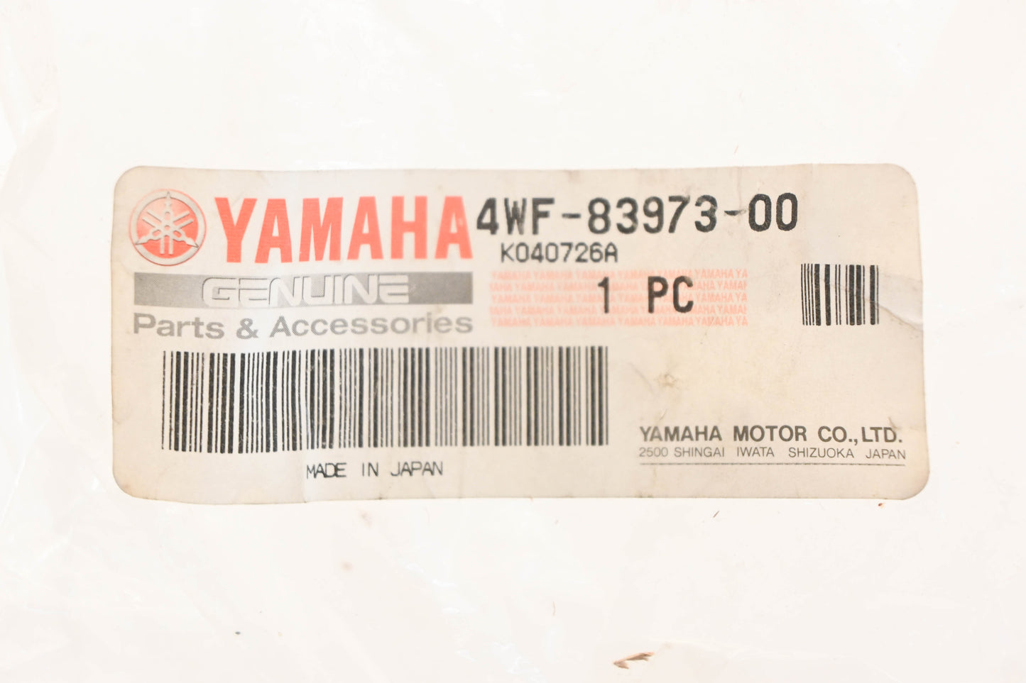 New OEM Yamaha 4WF-83973-00-00 Lefthand Control Switch Assembly NOS
