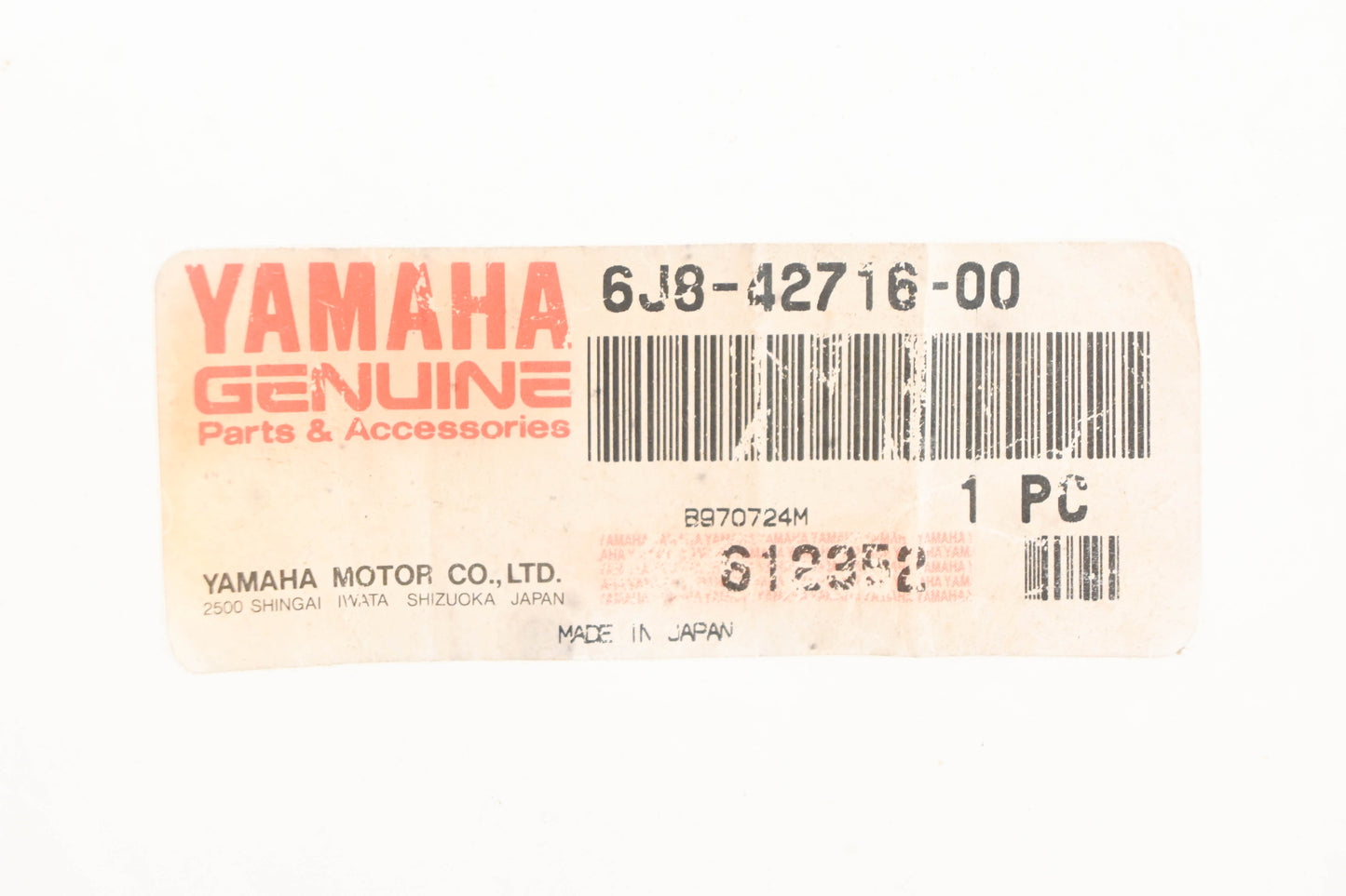 New OEM Yamaha 6J8-42716-00-00 Rubber Seal NOS