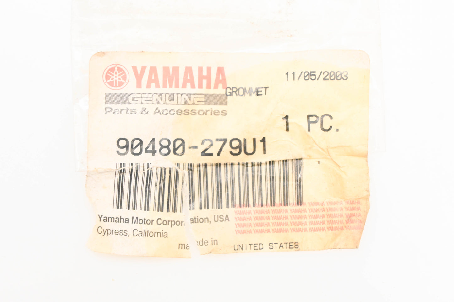 New OEM Yamaha 90480-279U1-00 Grommet NOS