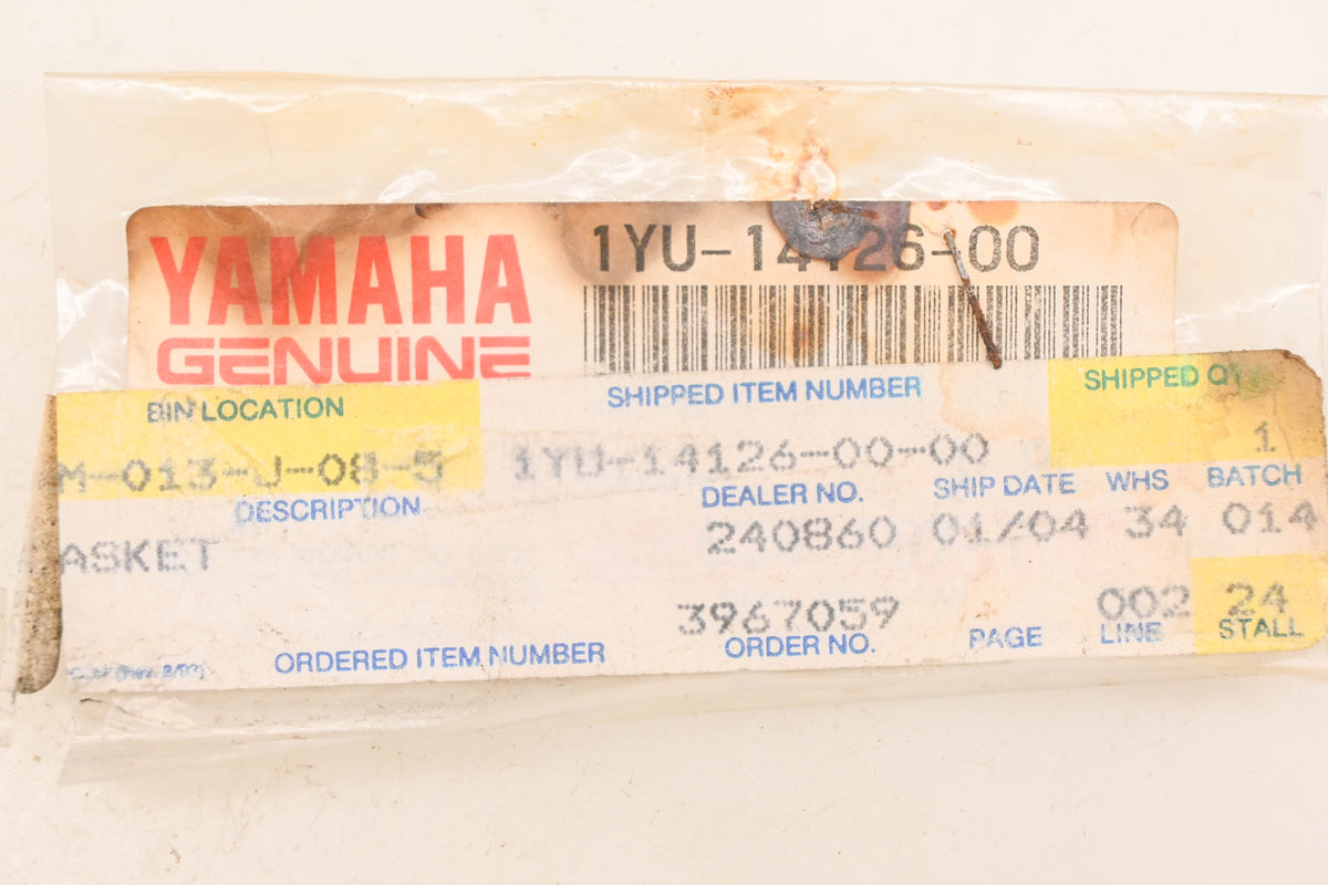 New OEM Yamaha 1YU-14126-00-00 Carburetor Gasket NOS