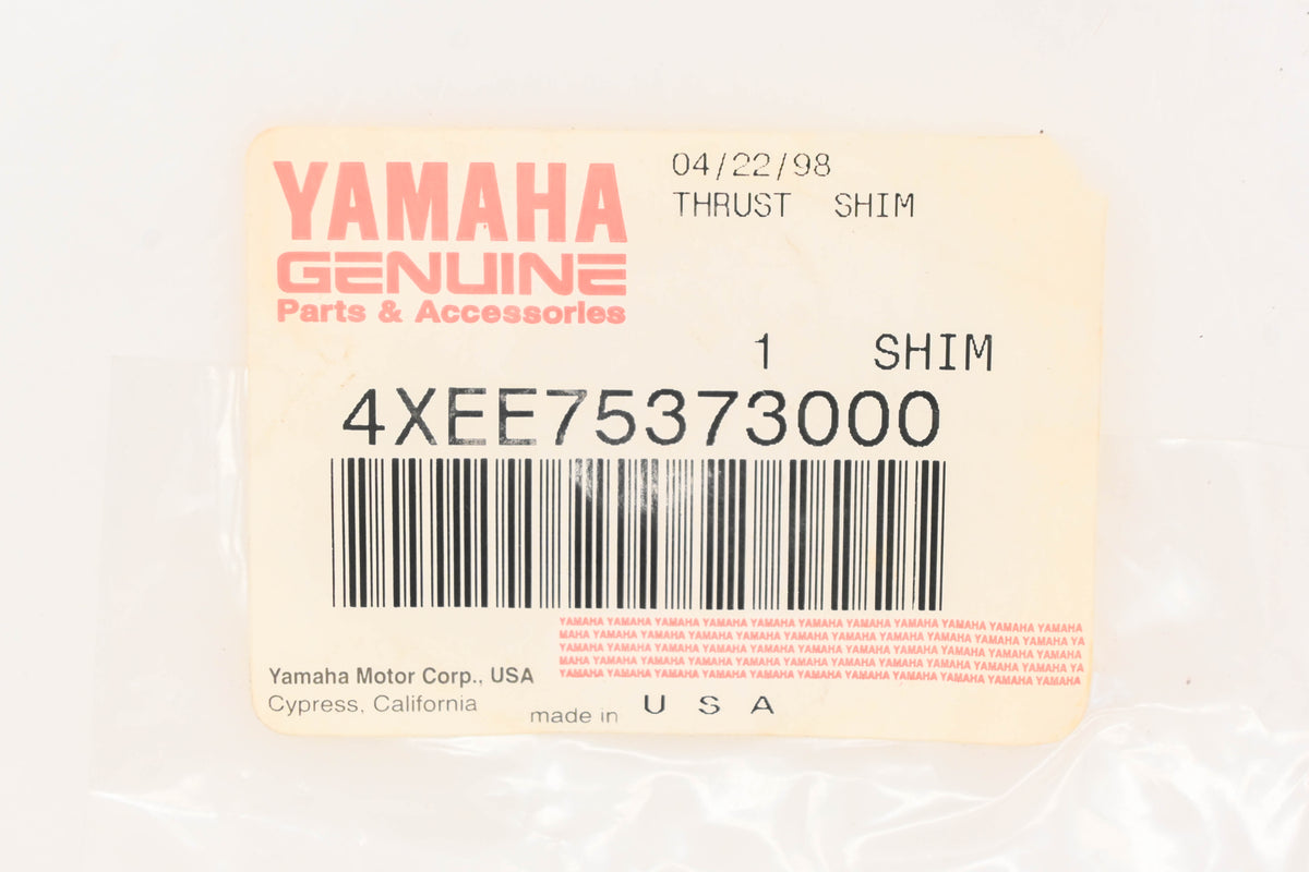 New OEM Yamaha 4XE-E7537-30-00 Thrust Shim .30mm NOS