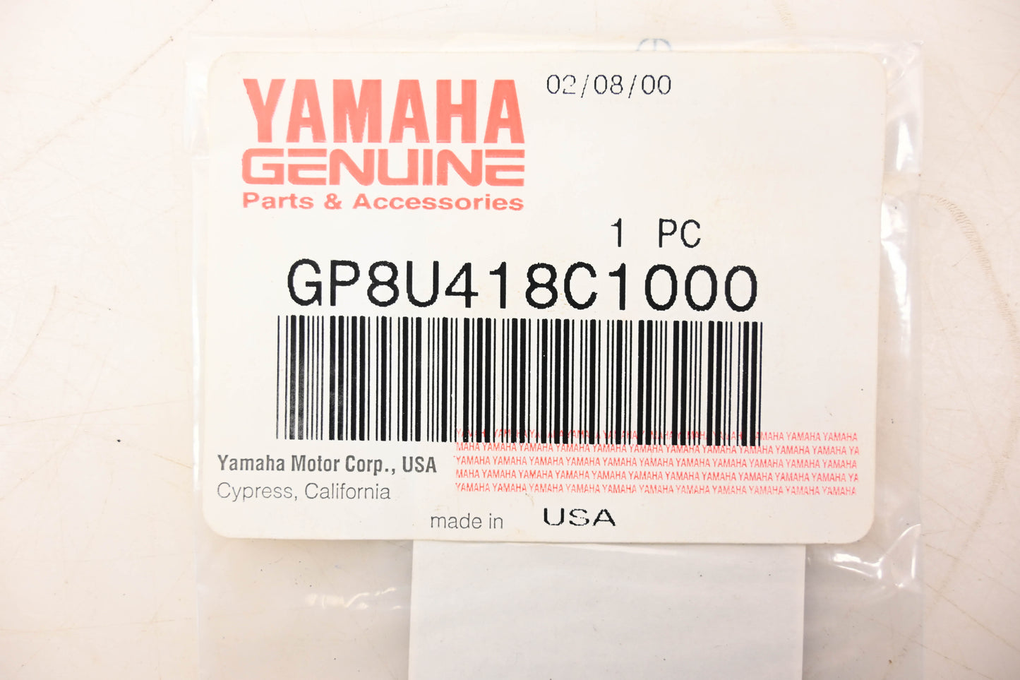 New OEM Yamaha GP8-U418C-10-00 Caution Graphic NOS