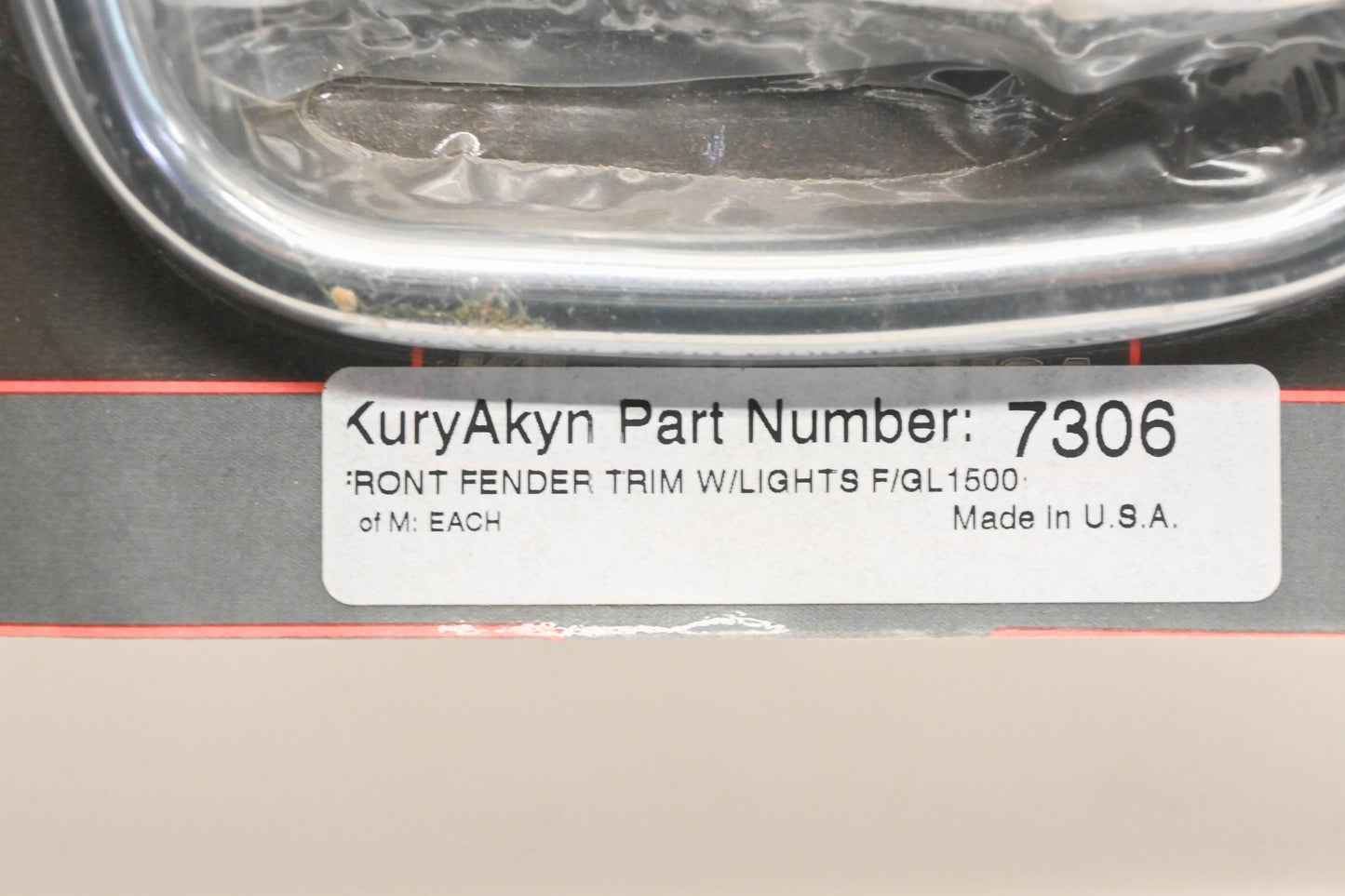 Kuryakyn 7306 Front Fender Trim & Light Kit NOS